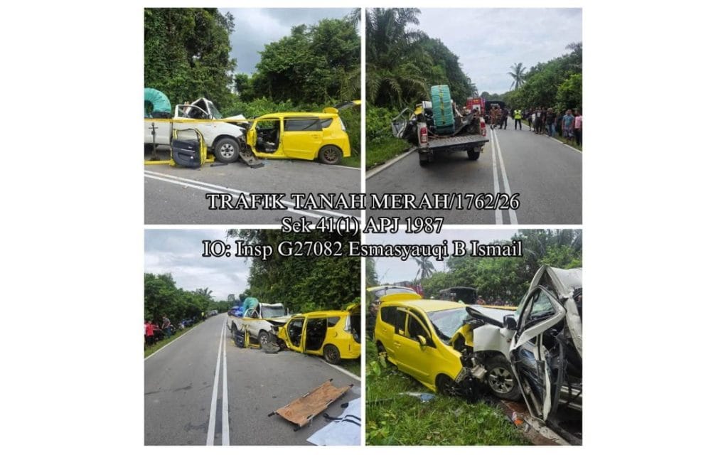 Tanah Merah accident woman killed family injured